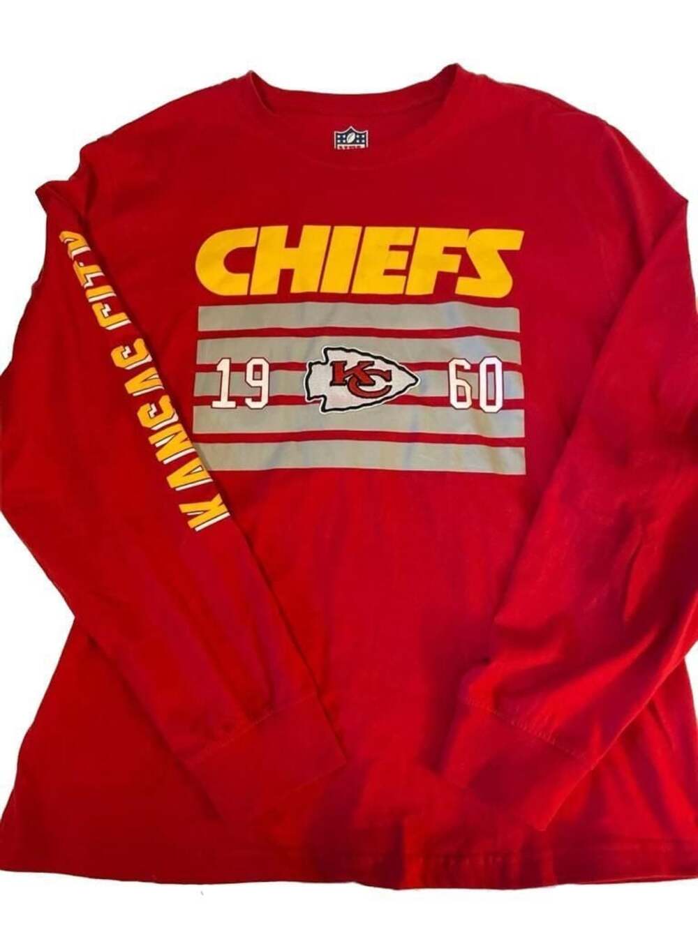 Kansas City Chiefs NFL G-III Men's Red Long Sleeve Graphic T-Shirt Size L